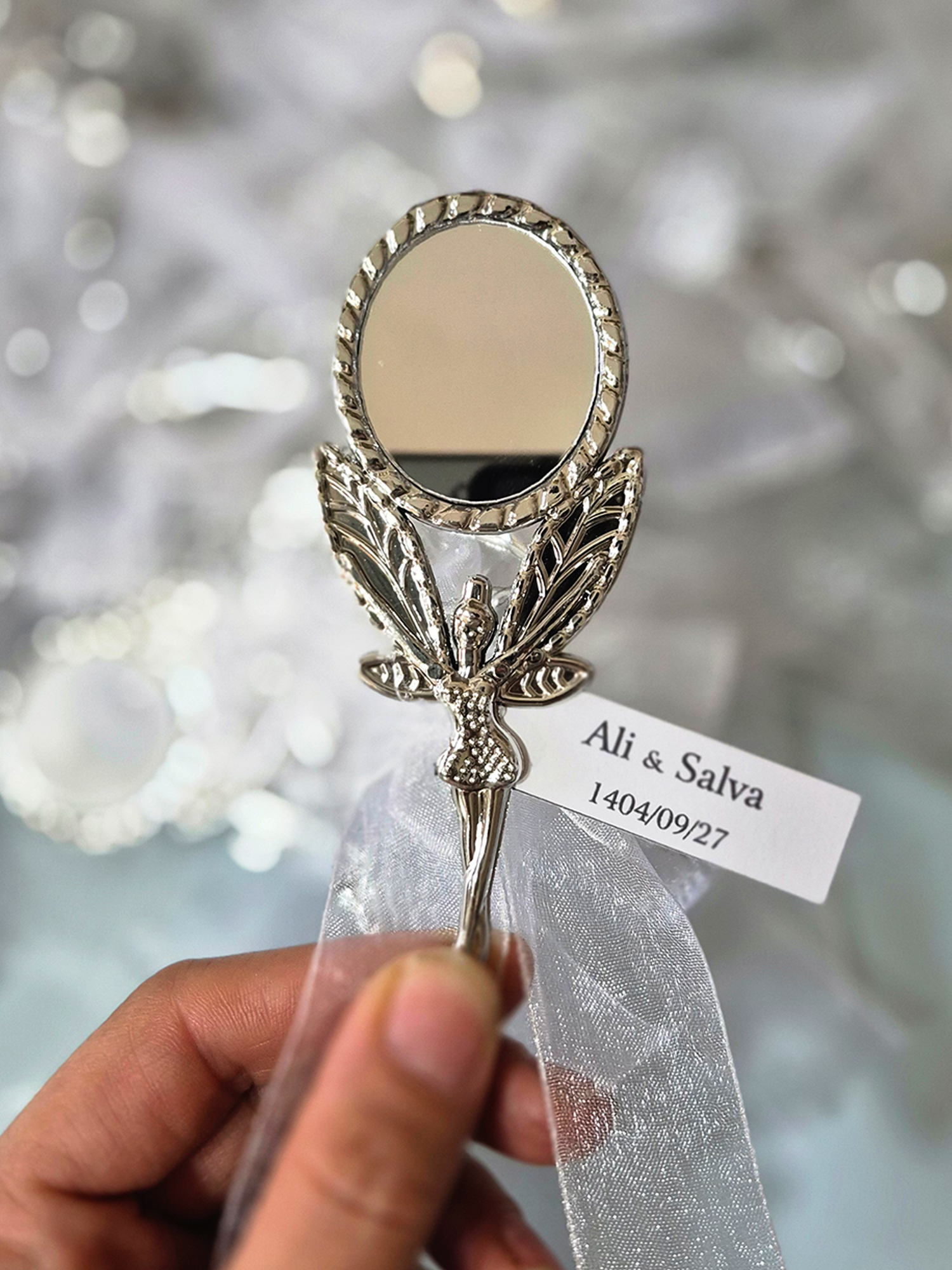 گیفت عروسی آنجل نقره ای