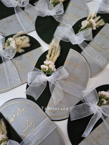 کارت دعوت عروسی مخمل لوکس